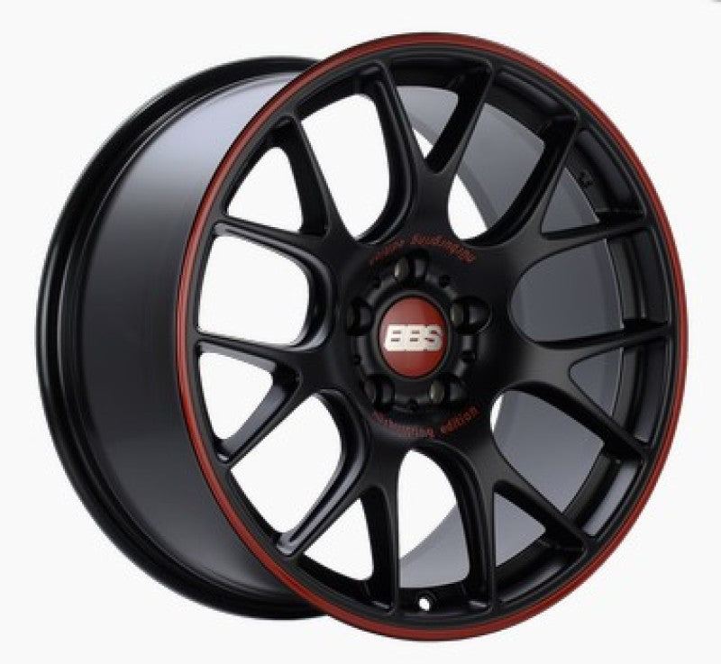 BBS CH-R Nurburgring Edition 19x9.5 5x120 ET35 Satin Black/Red Lip Wheel - 82mm PFS/Clip Req. CH106NE