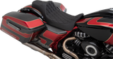 DRAG SPECIALTIES Predator III Seat - Extended - Double Diamond - Vinyl - FL '08-'22 0801-1260