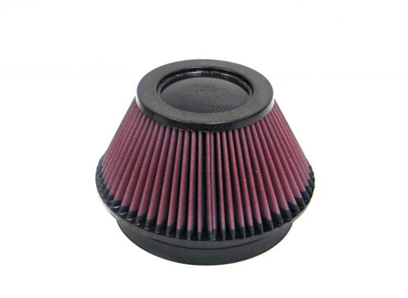 K&N Universal Round Tapered Carbon Fiber Air Filter 6in Flg ID Centered/7.5in B OD/4.5in T OD/4in H RP-4600