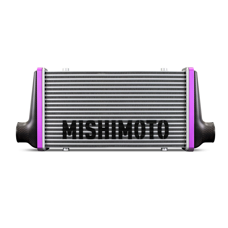 Mishimoto Universal Carbon Fiber Intercooler - Matte Tanks - 525mm Gold Core - S-Flow - DG V-Band