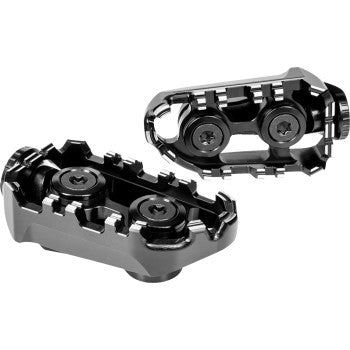 GILLES TOOLING Tech-X Enduro Footpeg - Driver - Black Multistrada  /DesertX RGK-111-UF35-SET-B