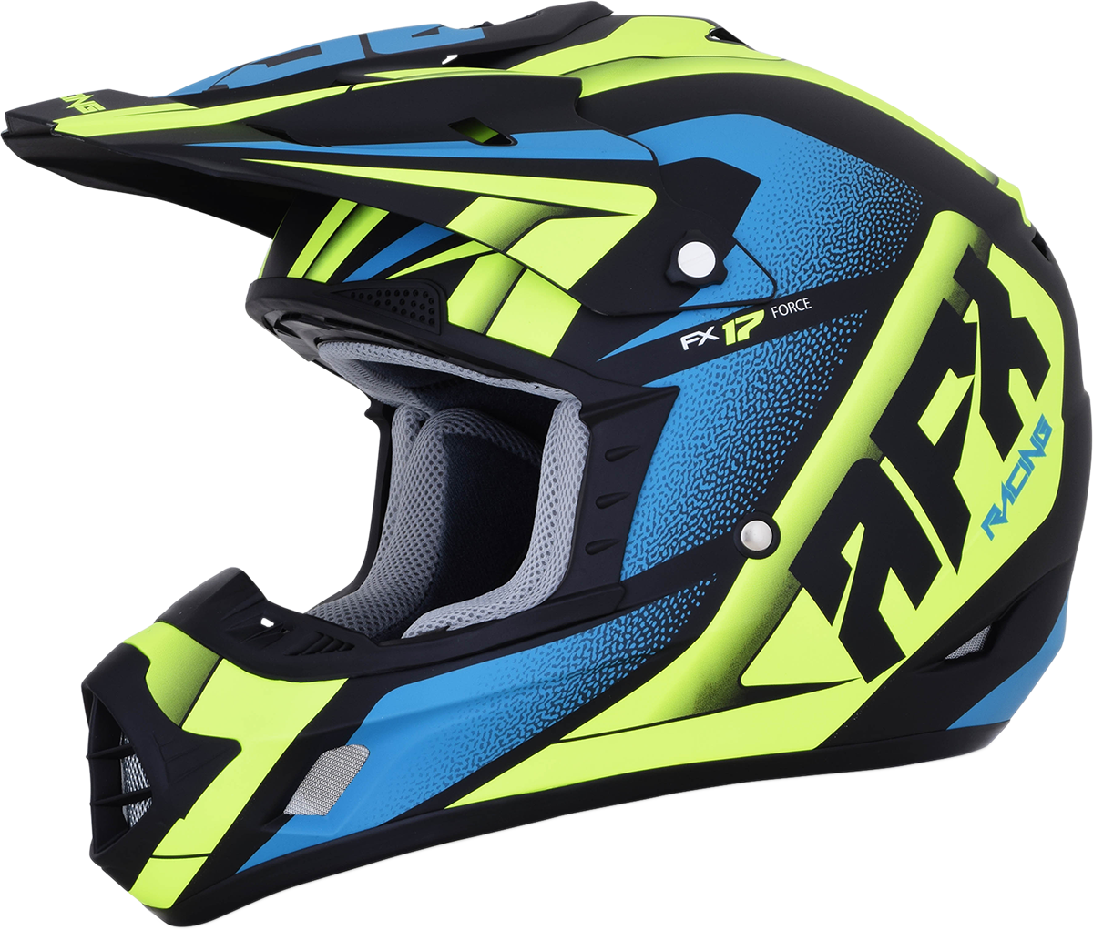 AFX FX-17 Helmet - Force - Matte Black/Green/Blue - 2XL 0110-5218