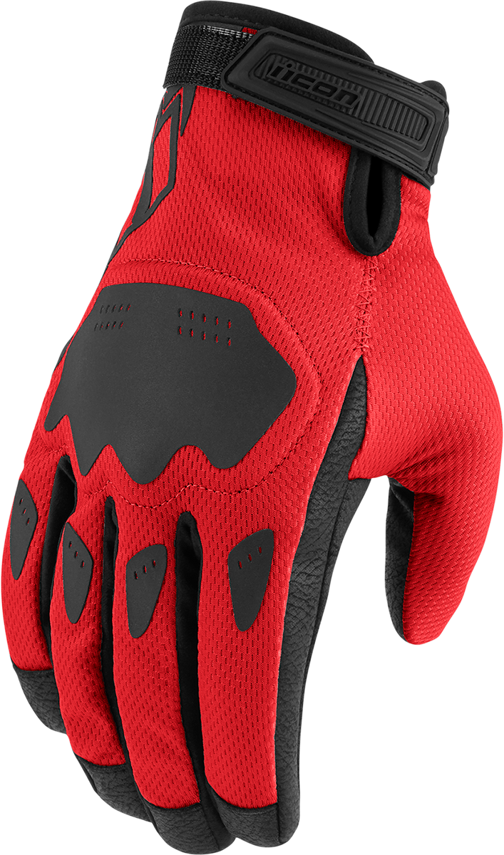 ICON Hooligan™ CE Gloves - Red - Medium 3301-4385