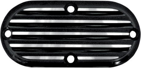 JOKER MACHINE Inspection Cover - Black/Silver - Finned 06-95TC