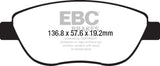 EBC 14-17 Fiat 500 Redstuff Ceramic Low Dust Front Brake Pads DP32212C