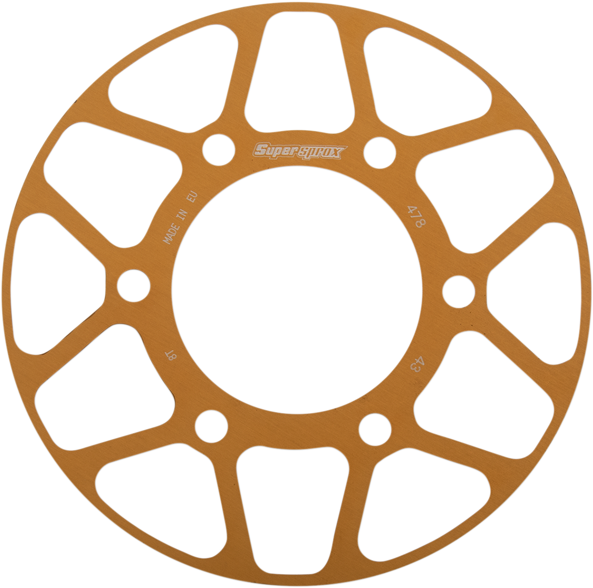 SUPERSPROX Edge Rear Sprocket Insert - Gold RACD-478-43-GLD