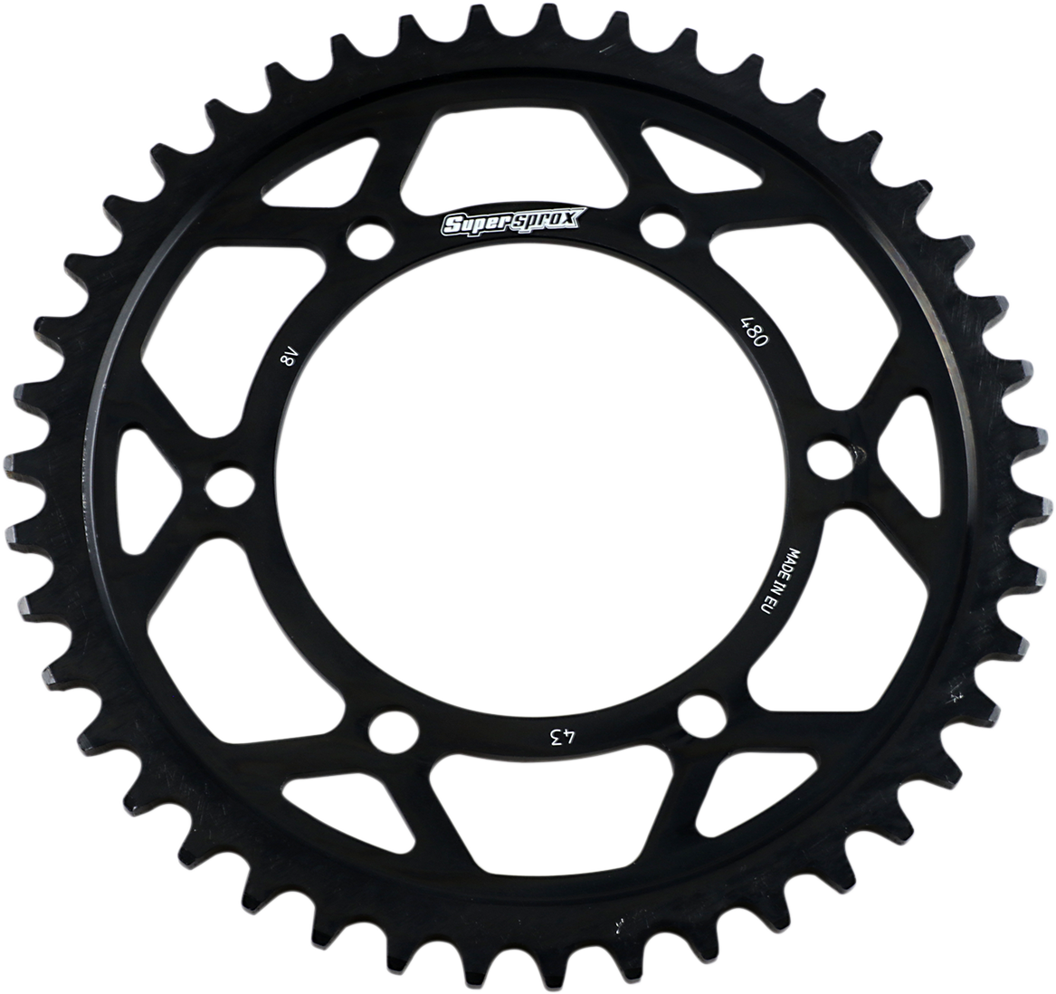 SUPERSPROX Edge Rear Sprocket - Black - 43 Tooth RFA-480-43-BLK