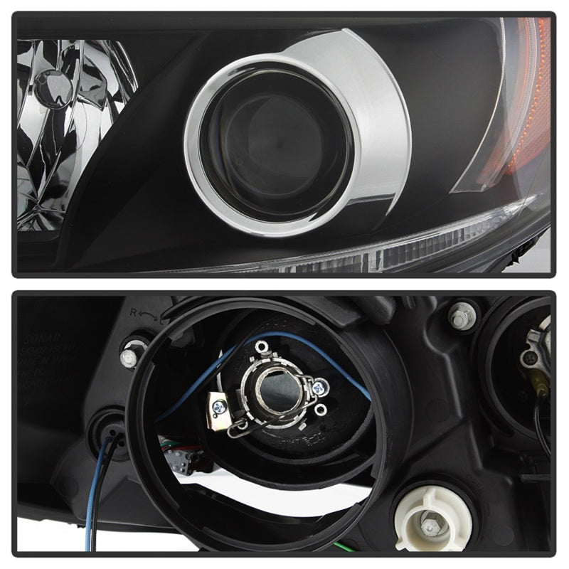 Spyder Toyota Sienna 2011-2014  Projector Headlights - DRL LED - Black PRO-YD-TSEN11-DRL-BK 5083982