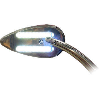 CUSTOM DYNAMICS Mirrors - Side View - with LED Turn Signals - Chrome  CD-MIR-PLUG-C