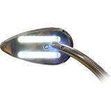 CUSTOM DYNAMICS Mirrors - Side View - with LED Turn Signals - Chrome  CD-MIR-PLUG-C