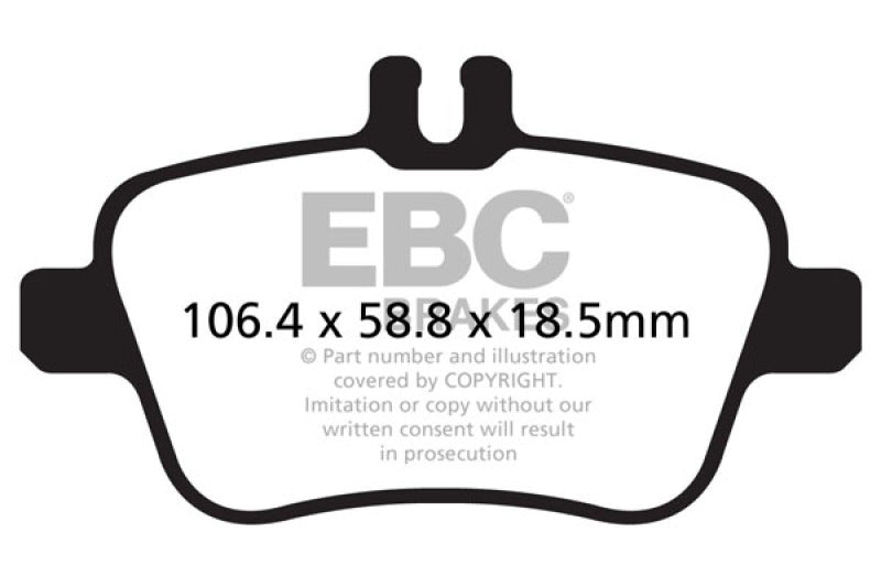 EBC 13+ Mercedes-Benz CLA250 2.0 Turbo Redstuff Rear Brake Pads DP32157C