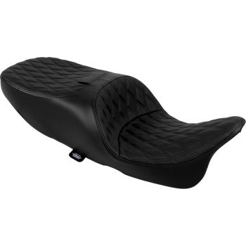 DRAG SPECIALTIES SEATS Freedom Seat - Solar Leather - Double Diamond Black Stitch - FLRT/FLTRT '15-'25 0801-2337