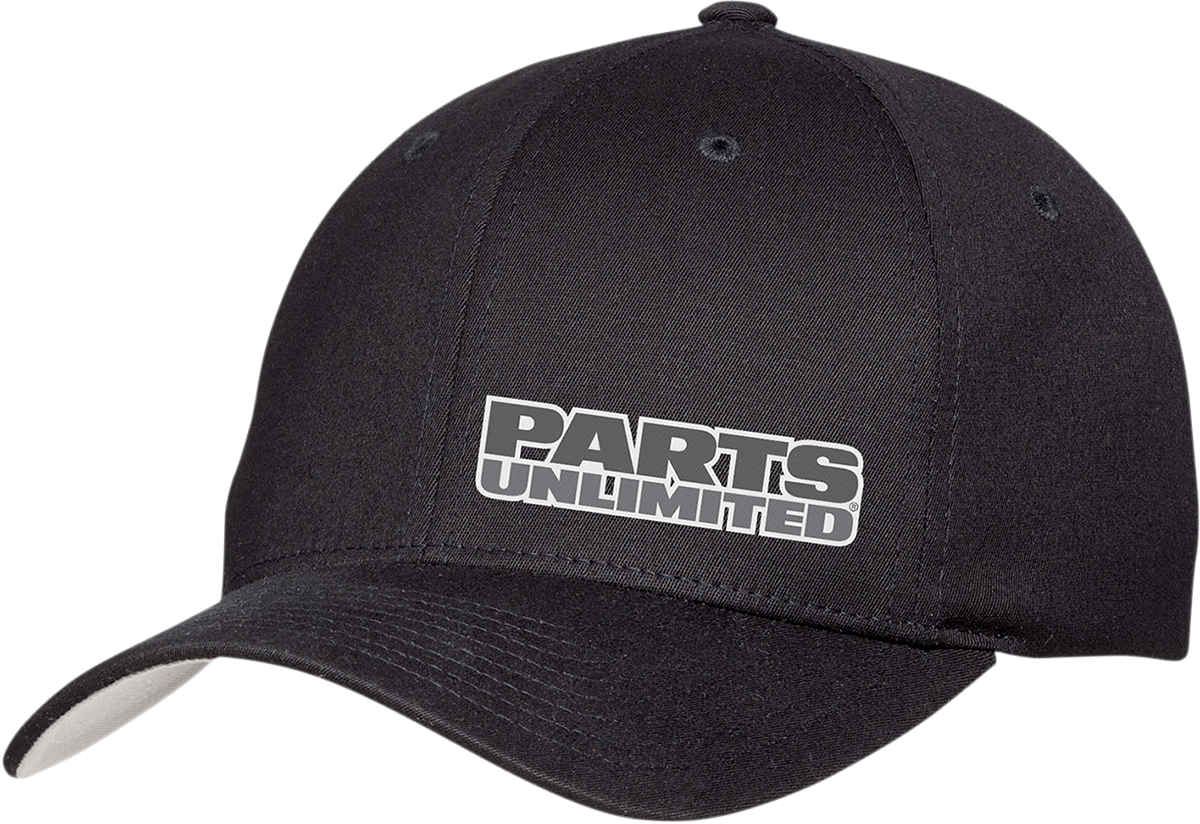 THROTTLE THREADS Parts Unlimited Curved Bill Hat - Black - Small/Medium PSU29H51BKSM