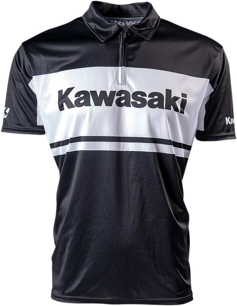 FACTORY EFFEX Kawasaki Team Pit Shirt - Black - Medium 23-85102