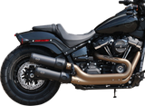 S&S CYCLE Ceramic Black Grand National Mufflers for Fat Bob 550-0734