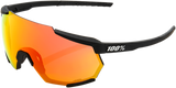 100% Racetrap Sunglasses - Soft Tact Black - Red Mirror Lens 61037-100-43