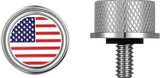 FIGURATI DESIGNS Seat Mounting Knob - Stainless Steel - American Flag FD20-SEAT KN-SS