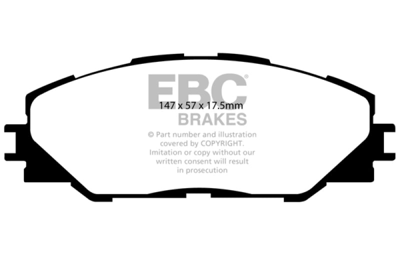 EBC 09-10 Pontiac Vibe 2.4 2WD Redstuff Front Brake Pads DP31792C