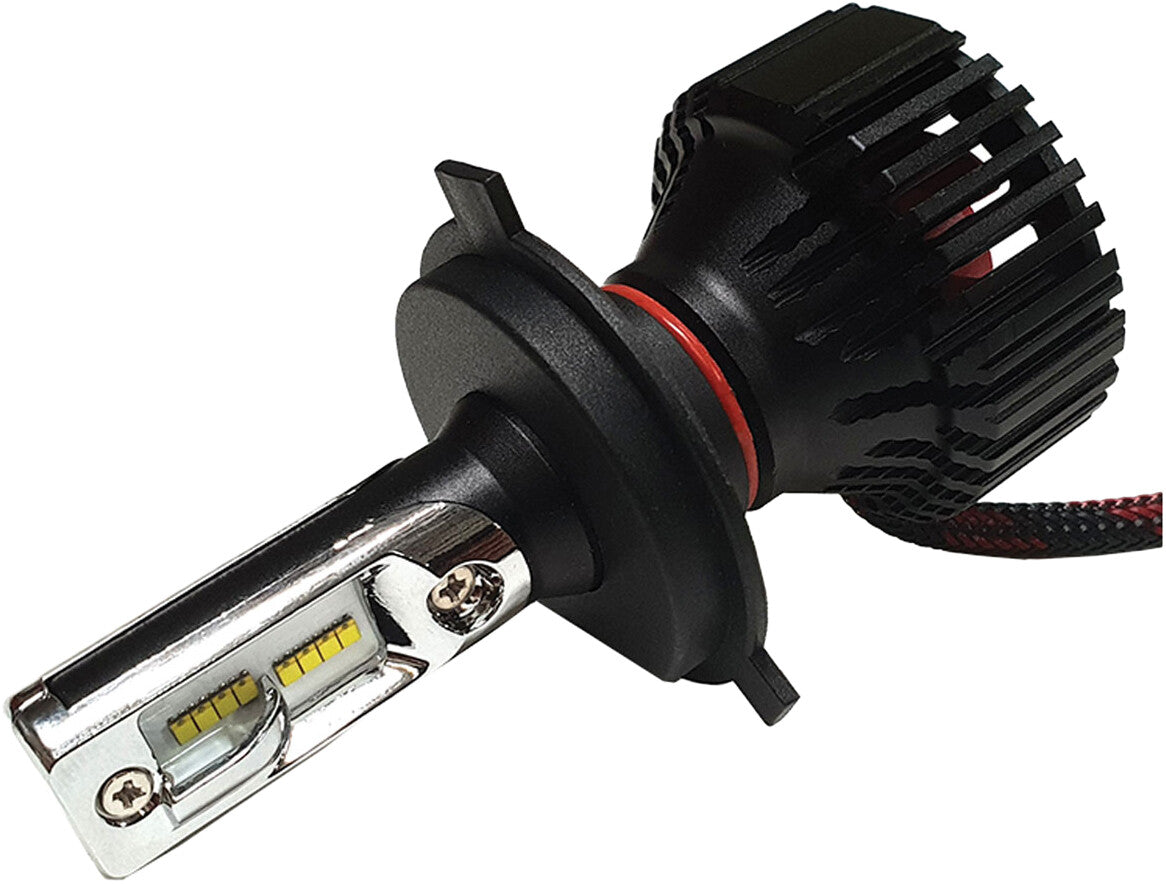 PATHFINDERH4 Fan Heatsink Headlight High Performance Tri-Led BulbH4F3-B