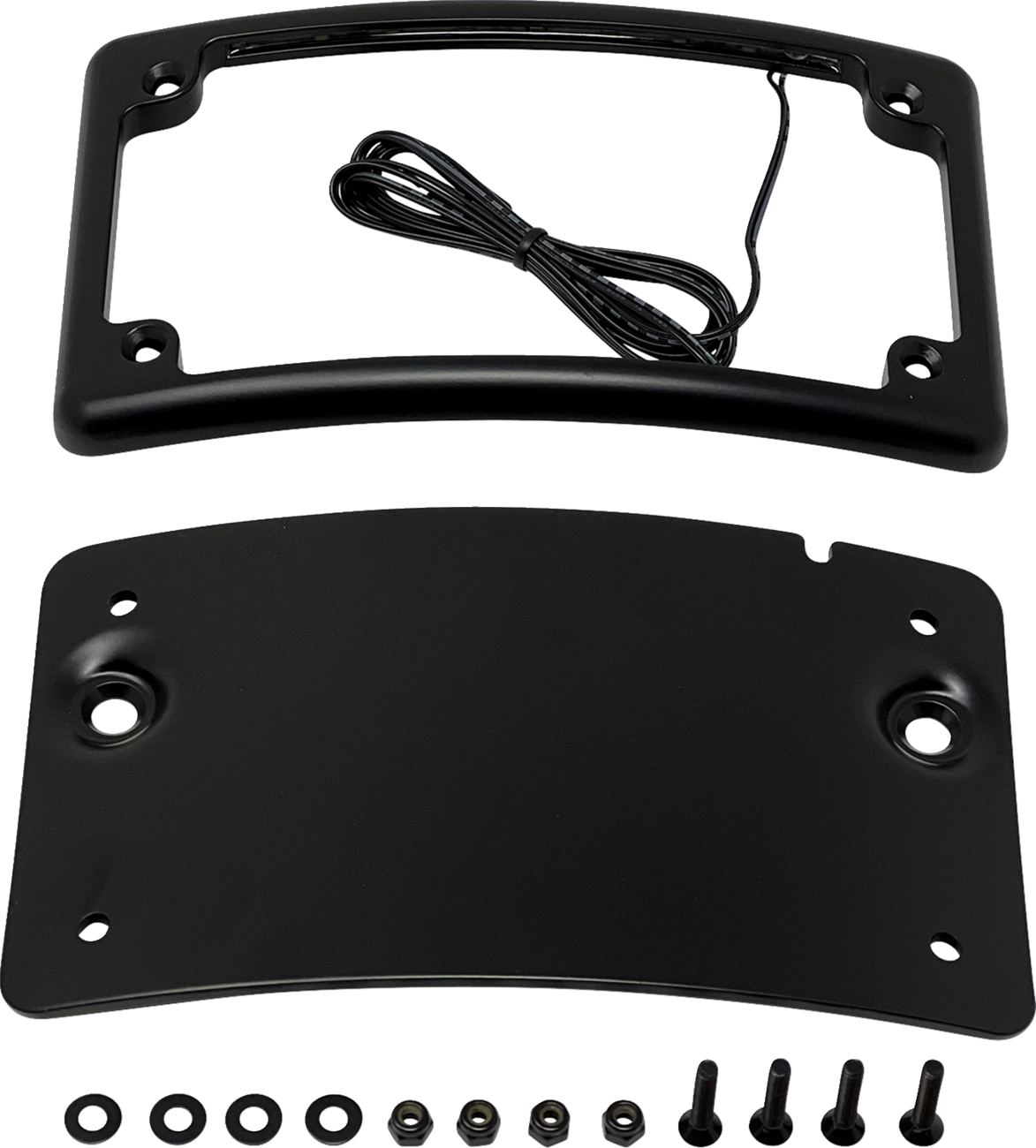 KODLIN MOTORCYCLE License Plate Kit - Universal - Black KUS20200 2030-2162