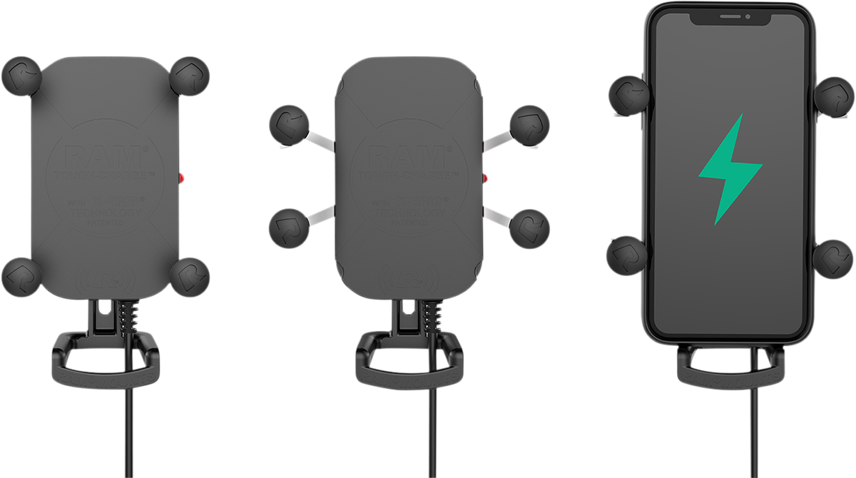 RAM MOUNTS Device Holder - Tough-Charge - Charging - Wireless - Waterproof - Hardwire Charger - U-Bolt Mount RAMB149ZAUN12WV