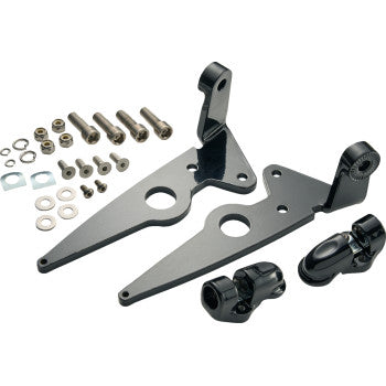 CIRO Highway Peg Mounts - Driver - Black - Indian Fits '14-'24 Indian Touring models with OEM floorboards.  66201