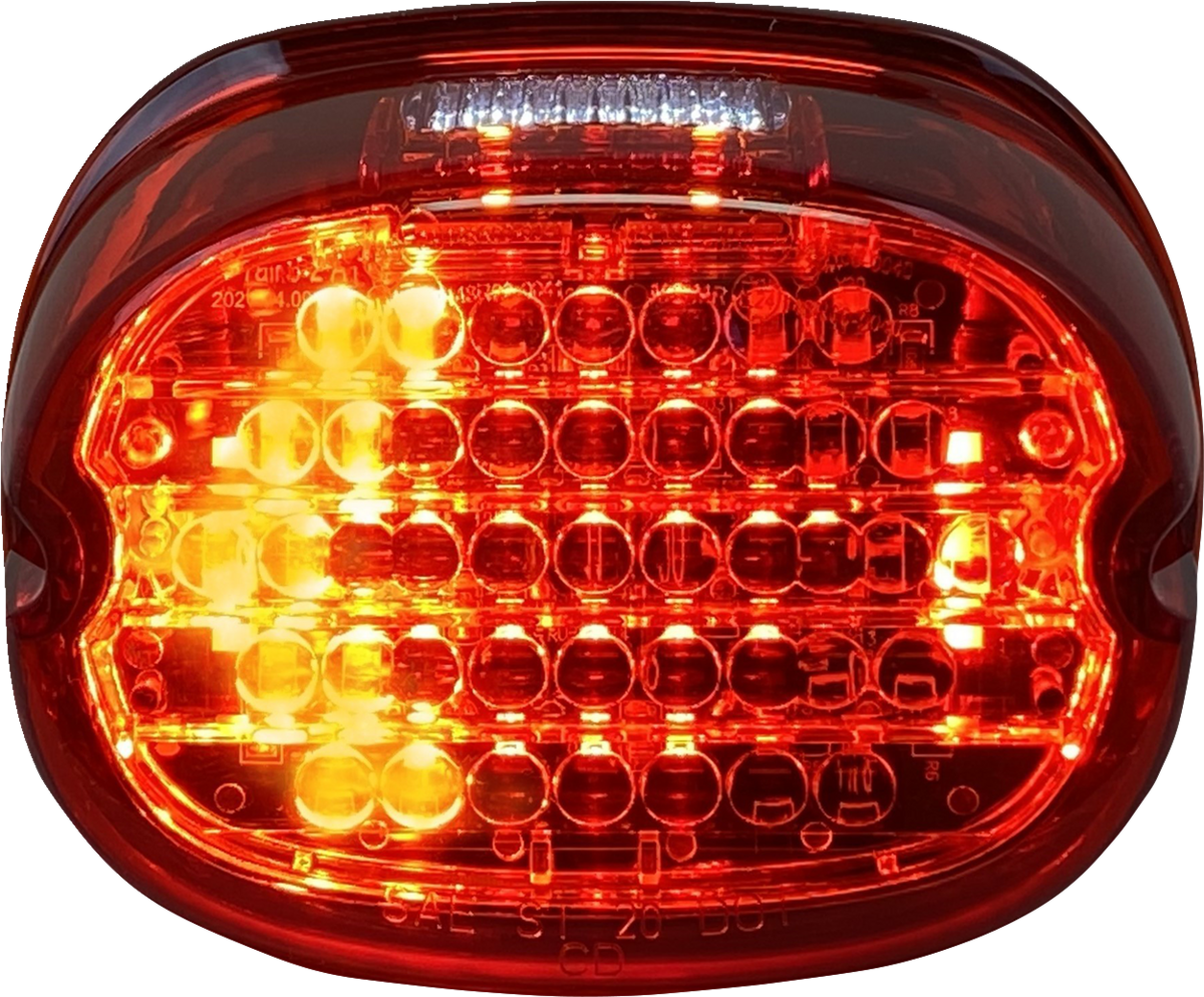 CUSTOM DYNAMICS Taillight w/ Integrated Turn Signal - Top Window - Red Lens CD-INT-TL-W-R