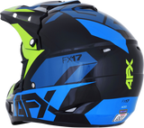 AFX FX-17 Helmet - Aced - Blue/Lime - Large 0110-6501