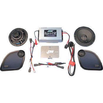 J & M 400 W 2-Channel Amplifier/Speaker Kit -Road Glide  '15-'23 FLTRX/FLTRU/RG3 RKT6-400HR15