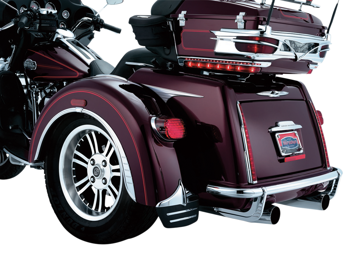 KURYAKYN Rear Mud Flaps - Chrome/Black 7220