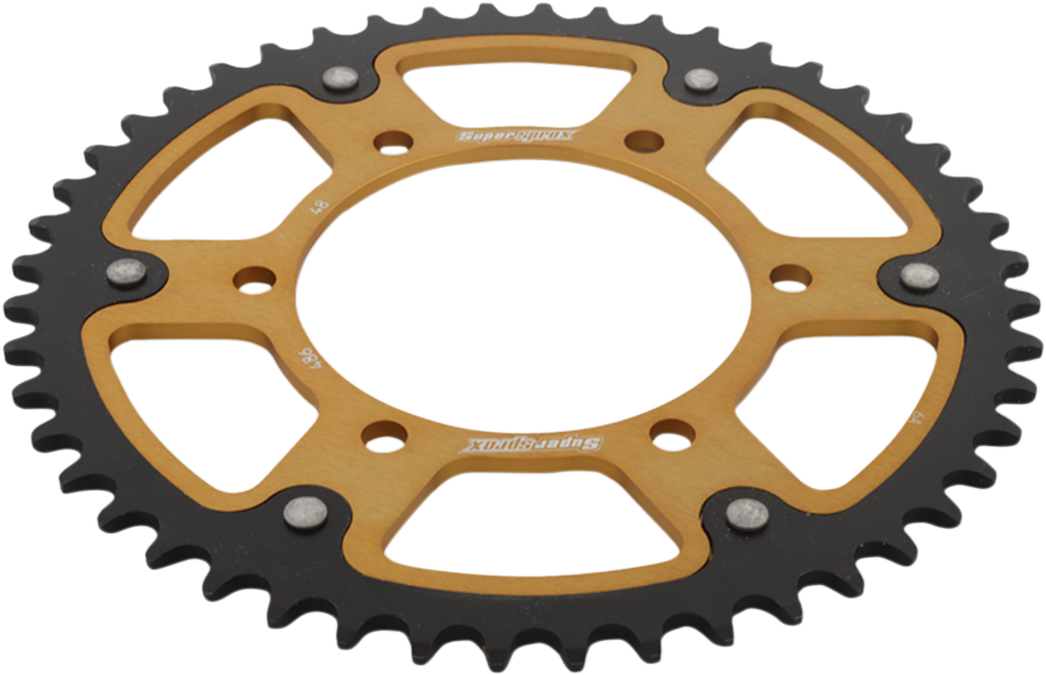 SUPERSPROX Stealth Rear Sprocket - 48 Tooth - Gold - Kawasaki/Yamaha/Suzuki RST-486-48-GLD