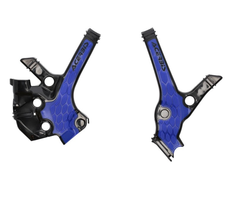 Acerbis 22+ Yamaha YZ85 Frame Guards- X-Grip - Black/Blue 2976221004