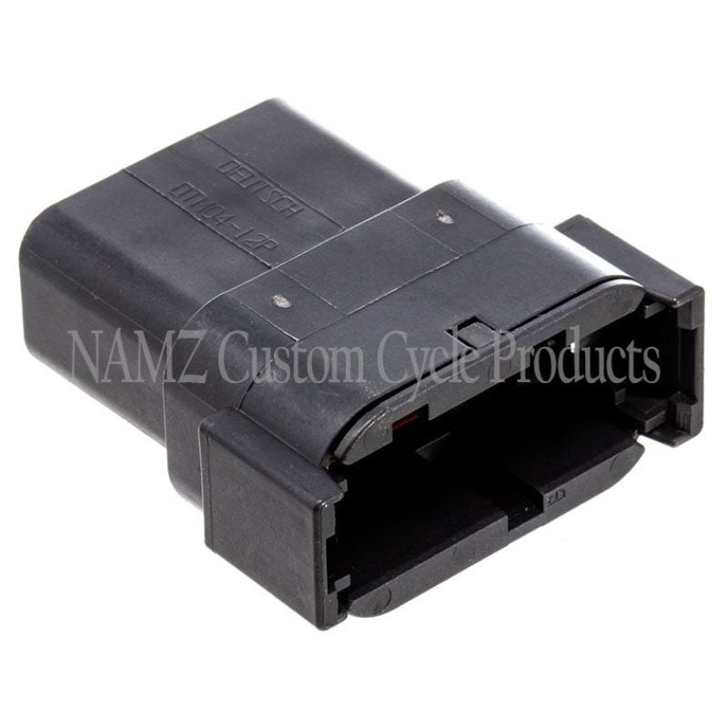 NAMZ Deutsch DTM 12-Position Receptacle w/12 Stamped Terminals & Wedgelock - Black (HD 74109-98BK)