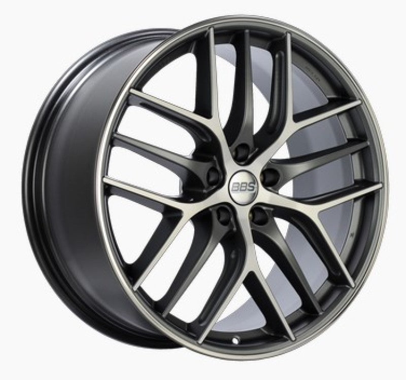 BBS CC-R 19x10 5x112 ET48 Satin Graphite Diamond Cut Polished Rim Protector Wheel -82mm PFS Required CC2401GRPK