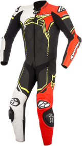 ALPINESTARS GP Plus v2 1-Piece Leather Suit - Black/White/Red Fluorescent/Yellow Fluorescent - US 44 / EU 54 3150518-1236-54