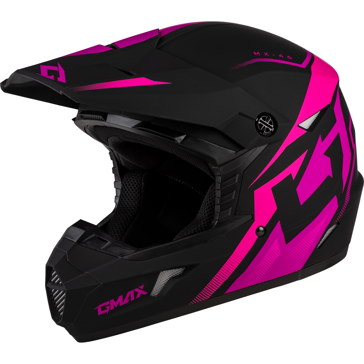 GMAX Mx-46 Compound Helmet Matte Black/Pink Yl D3464342