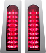 CUSTOM DYNAMICS Saddlebag Lights - Red - Chrome PB-FILL-R-C