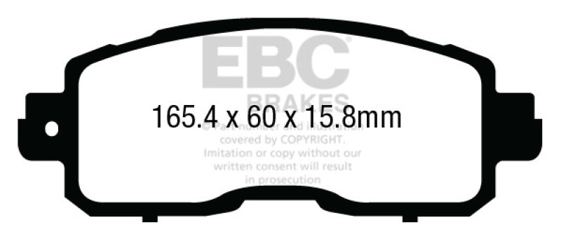 EBC 13+ Nissan Altima 2.5 (L33) Sedan Redstuff Front Brake Pads DP33011C