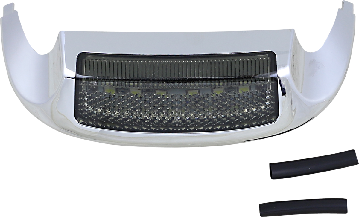 CUSTOM DYNAMICS Led Front Fender Tip - White LED/Smoke Lens - Chrome GEN-FT-WS