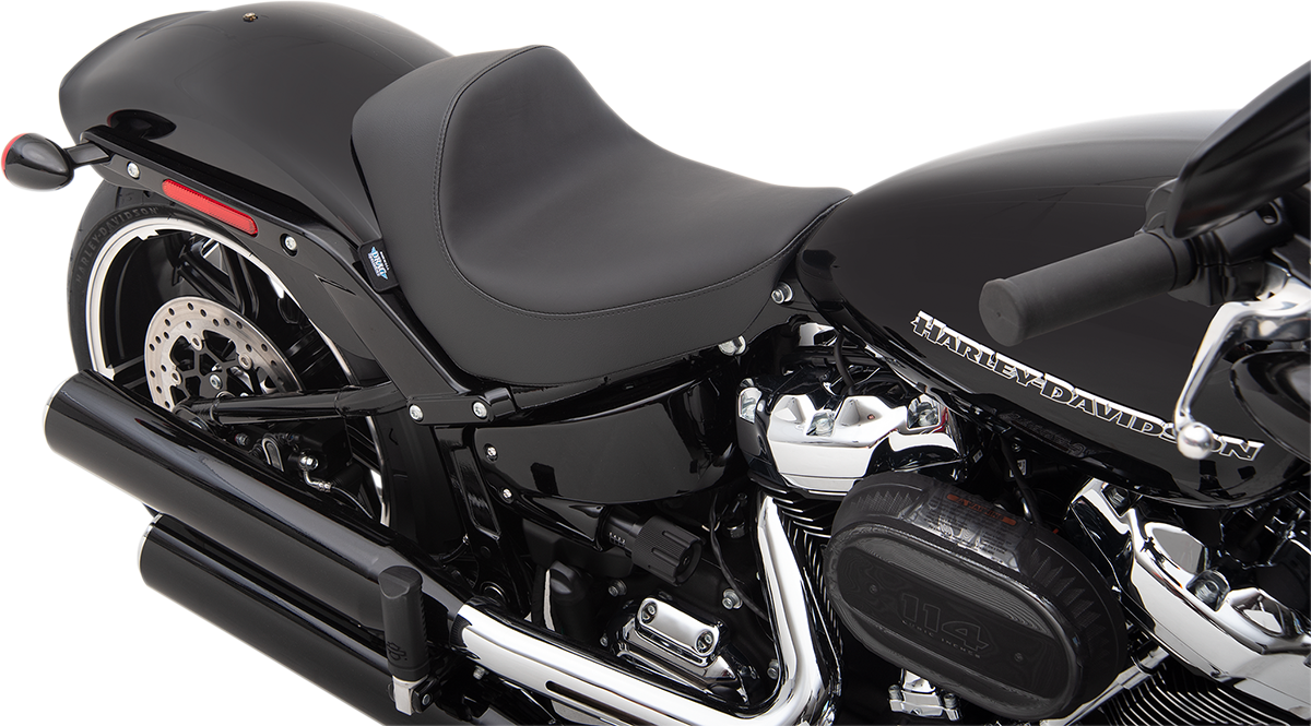 DRAG SPECIALTIES EZ-Solo Seat - Smooth - Solar-Reflective Leather - FXBR/S ACT EZ-ON MOUNT STYLE 0802-1271