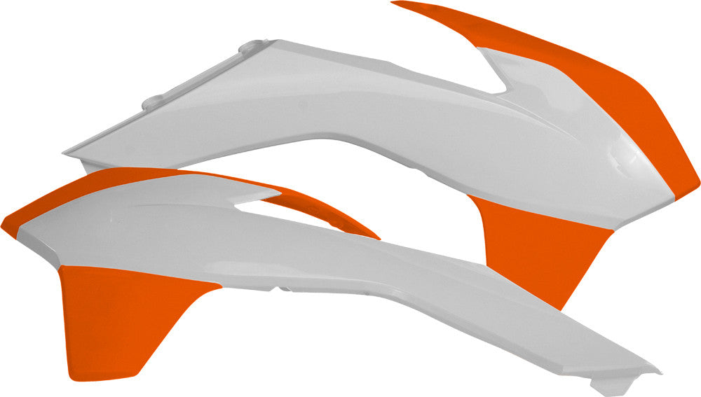 ACERBIS Radiator Shrouds White/Orange 2314251088