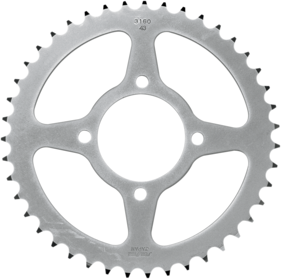 SUNSTAR SPROCKETS Rear Sprocket - 43-Tooth - Kawasaki 2-316043