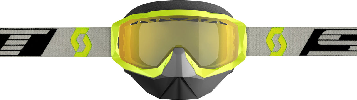 SCOTT Hustle X Snow Goggle Yellow/Grey W/Yellow Lens 268196-4331029