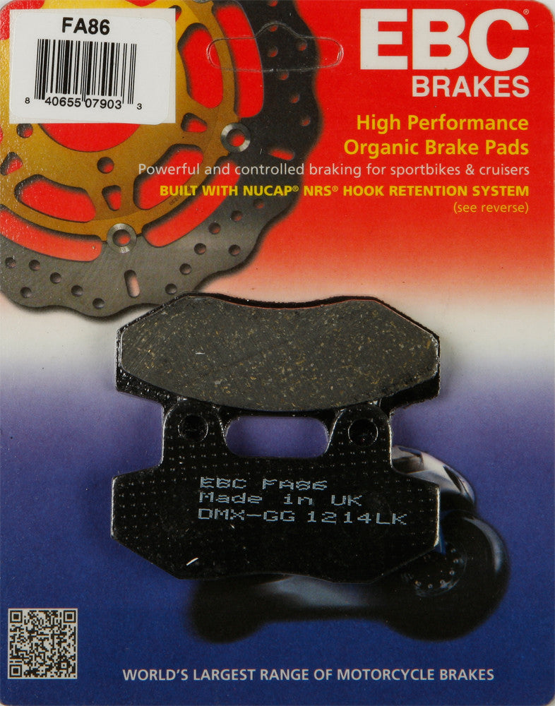 EBC Brake Pads Fa86 Organic FA86