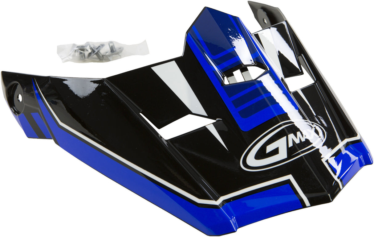 GMAX Visor W/Screws Uncle Mx-46 Black/Blue Md-2x G046821