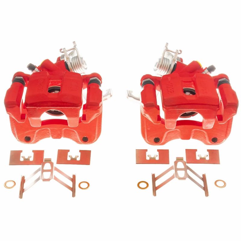 Power Stop 05-07 Honda Accord Rear Red Calipers - Pair