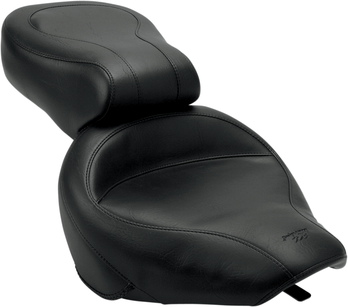 MUSTANG Seat - Vintage - Wide - Touring - Without Driver Backrest - One-Piece - Smooth - Black - VN800 75933