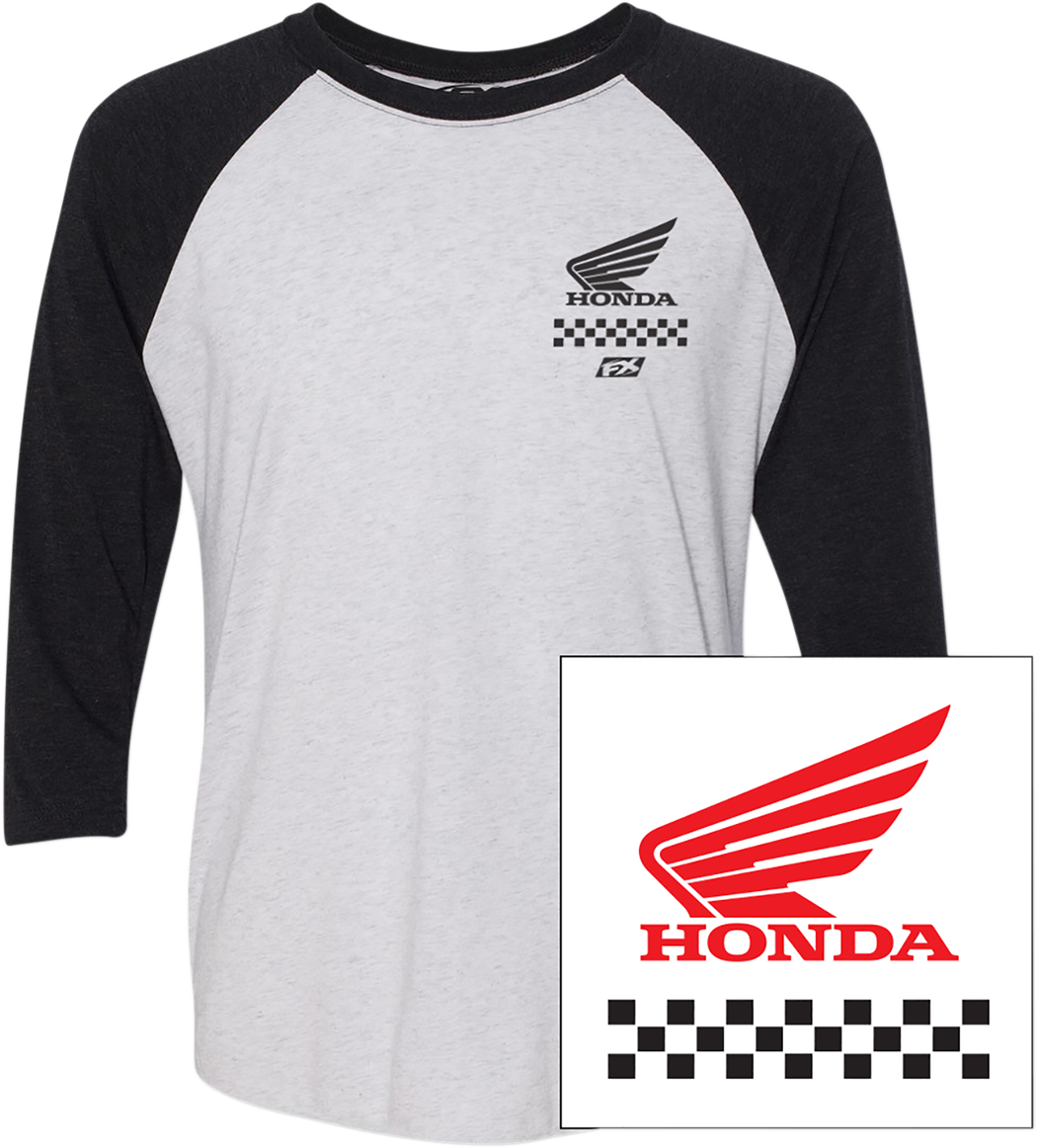 FACTORY EFFEX Honda Wing Baseball T-Shirt - White/Black - XL 23-87326