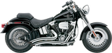 COBRA Speedster Swept Short Exhaust - Chrome - '12-'17 Softail 6225