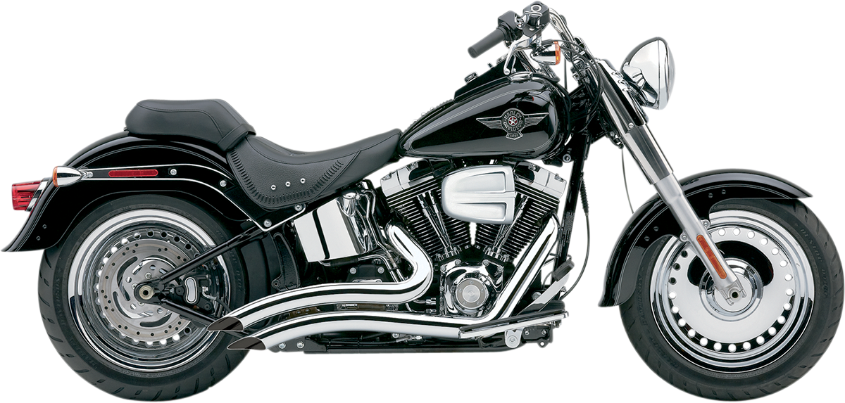 COBRA Speedster Swept Short Exhaust - Chrome - '07-'11 Softail 6224